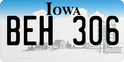 IA license plate BEH306