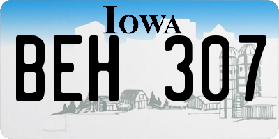 IA license plate BEH307