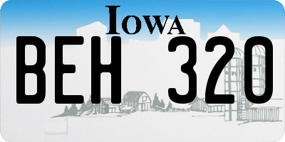 IA license plate BEH320