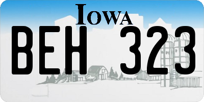 IA license plate BEH323