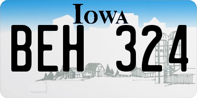 IA license plate BEH324