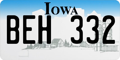 IA license plate BEH332
