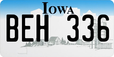 IA license plate BEH336