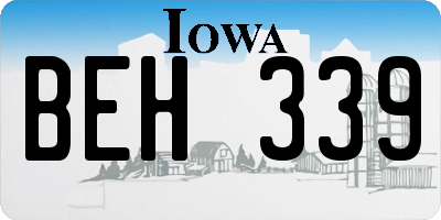 IA license plate BEH339