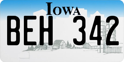 IA license plate BEH342