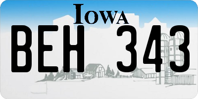 IA license plate BEH343
