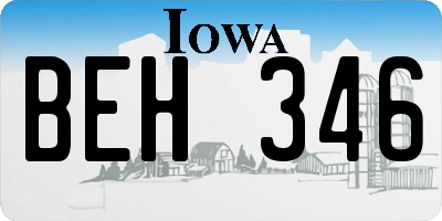 IA license plate BEH346