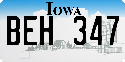 IA license plate BEH347