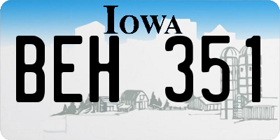 IA license plate BEH351