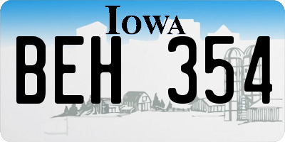 IA license plate BEH354