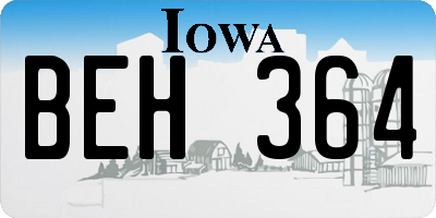 IA license plate BEH364