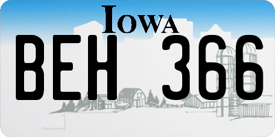 IA license plate BEH366