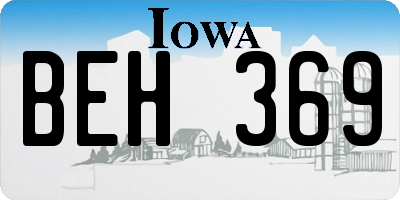 IA license plate BEH369