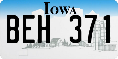 IA license plate BEH371