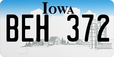 IA license plate BEH372