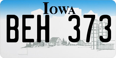 IA license plate BEH373