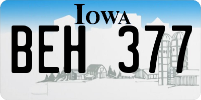 IA license plate BEH377