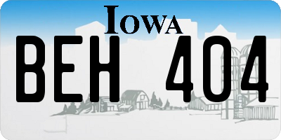 IA license plate BEH404