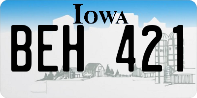 IA license plate BEH421
