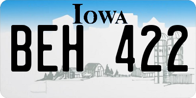 IA license plate BEH422