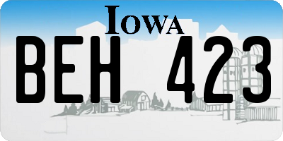 IA license plate BEH423