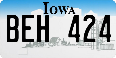 IA license plate BEH424