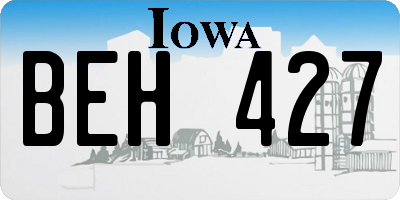 IA license plate BEH427