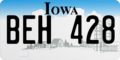 IA license plate BEH428