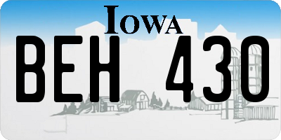 IA license plate BEH430