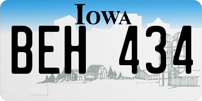 IA license plate BEH434