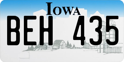 IA license plate BEH435