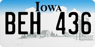 IA license plate BEH436