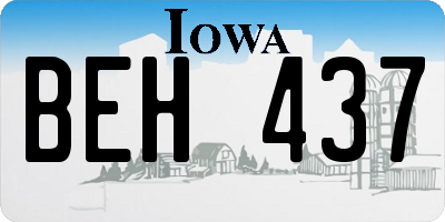 IA license plate BEH437