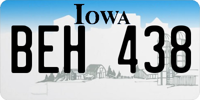 IA license plate BEH438