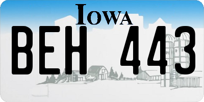 IA license plate BEH443
