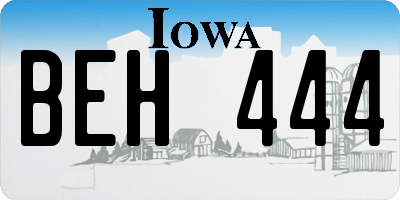 IA license plate BEH444