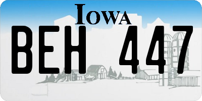 IA license plate BEH447