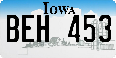 IA license plate BEH453