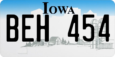 IA license plate BEH454