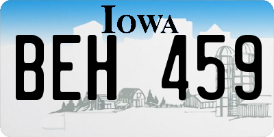 IA license plate BEH459
