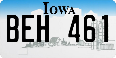 IA license plate BEH461