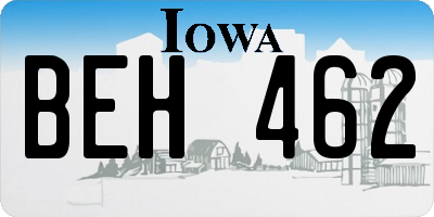 IA license plate BEH462