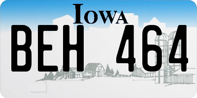 IA license plate BEH464