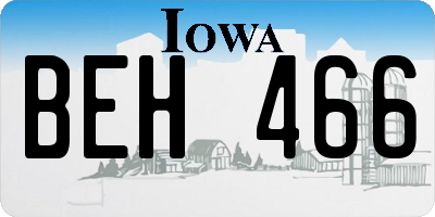 IA license plate BEH466