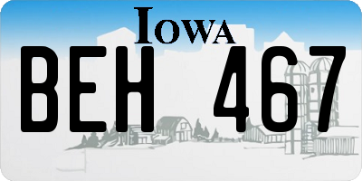 IA license plate BEH467