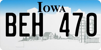 IA license plate BEH470