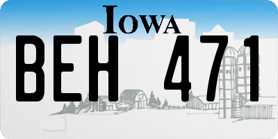 IA license plate BEH471
