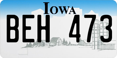 IA license plate BEH473