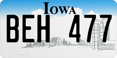 IA license plate BEH477