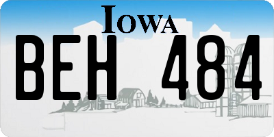 IA license plate BEH484